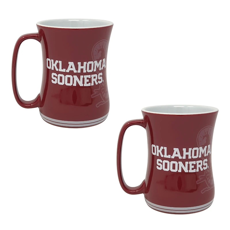 Oklahoma Sooners 16oz. Sculpted Barista Mug Two-Pack