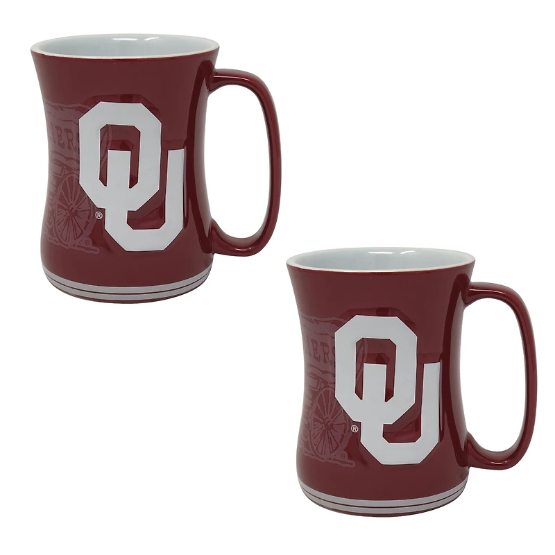 Oklahoma Sooners 16oz. Sculpted Barista Mug Two-Pack
