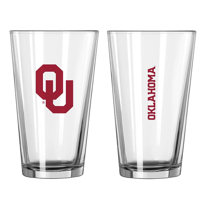 Oklahoma Sooners 16oz. Team Wordmark Game Day Pint Glass
