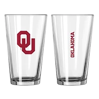 Oklahoma Sooners 16oz. Team Wordmark Game Day Pint Glass