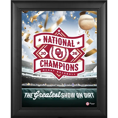 Oklahoma Sooners 2026 NCAA Baseball Men's College World Series Champions Framed 13" x 16" Collage