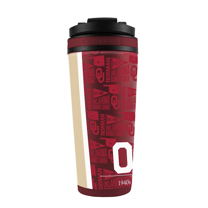Oklahoma Sooners 26oz. 4D Stainless Steel Shaker Bottle