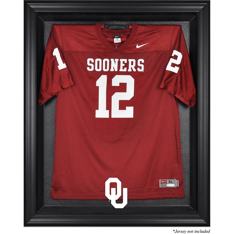 Vitrine pour maillot des Oklahoma Sooners avec logo encadré noir