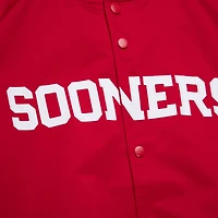 Oklahoma Sooners Crimson Logo Full-Zip Satin Jacket