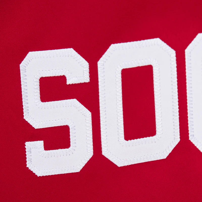 Oklahoma Sooners Crimson Logo Full-Zip Satin Jacket