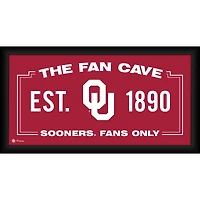 Oklahoma Sooners Framed 10" x 20" Fan Cave Collage