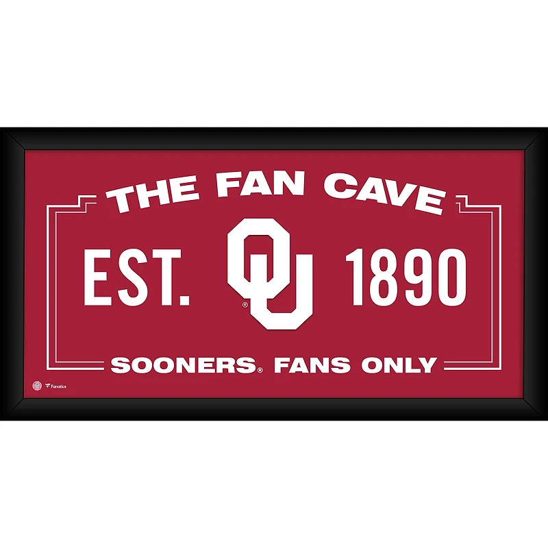 Collage encadré Oklahoma Sooners 10" x 20" pour fan cave