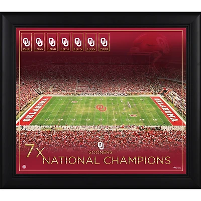 Oklahoma Sooners Framed 15" x 17" Football Championship Count Collage