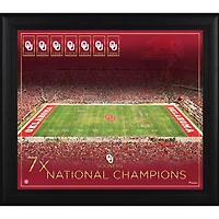 Collage encadré du championnat de football des Oklahoma Sooners 15" x 17"