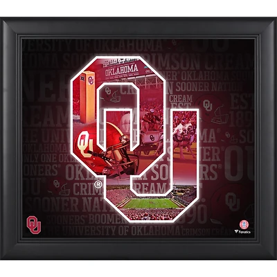 Collage encadré du patrimoine de l'équipe des Sooners de l'Oklahoma 15" x 17"