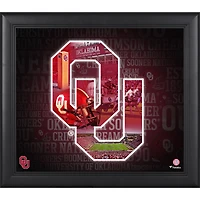 Collage encadré du patrimoine de l'équipe des Sooners de l'Oklahoma 15" x 17"