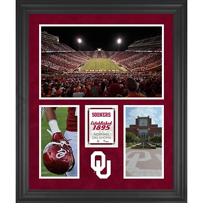 Oklahoma Sooners Gaylord Family-Oklahoma Memorial Stadium Framed 20'' x 24'' 3-Opening Collage
