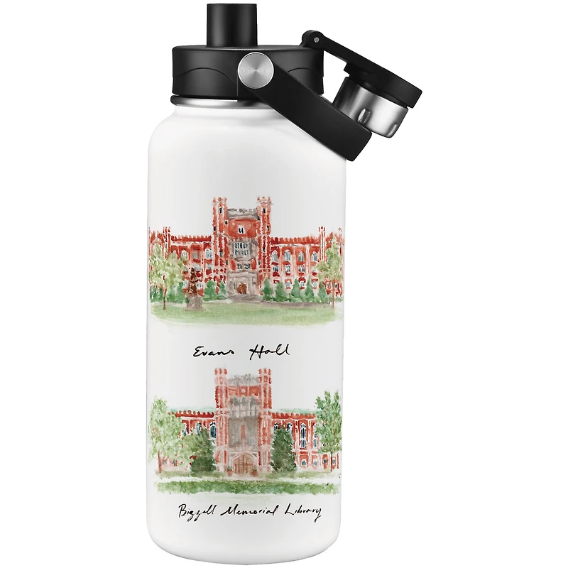 Oklahoma Sooners Laura Wilcox Watercolors 34oz. Water Bottle
