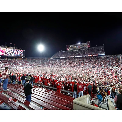 Oklahoma Sooners Unsigned Celebrating Win Over No. 7 Ranked Alabama Crimson Tide Photograph