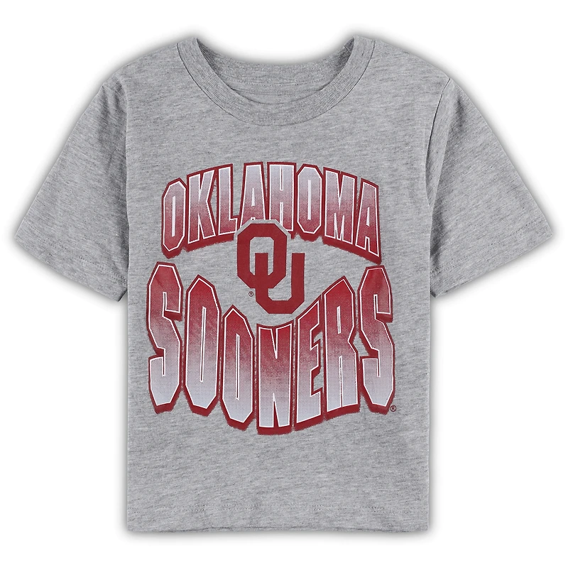 Preschool Crimson/Heather Grey Oklahoma Sooners Game Day T-Shirt Combo Pack