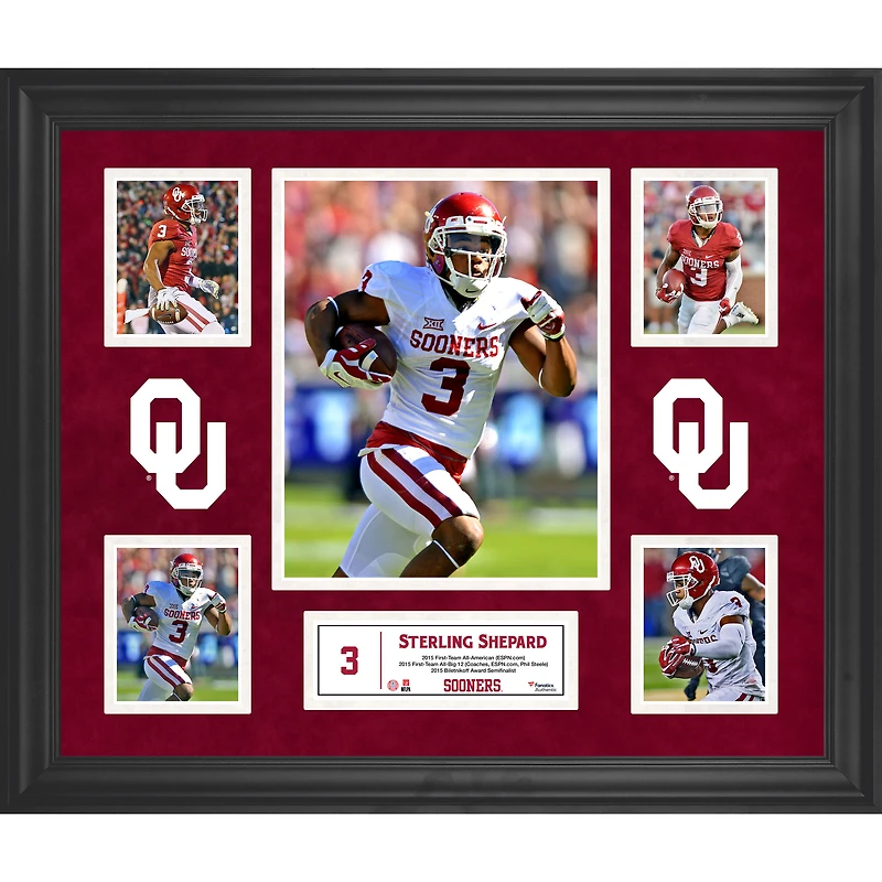 Sterling Shepard Oklahoma Sooners Framed 23'' x 27'' 5-Photo Collage