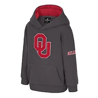 Sweat à capuche en polaire gros logo Colosseum Charcoal Oklahoma Sooners pour tout-petit