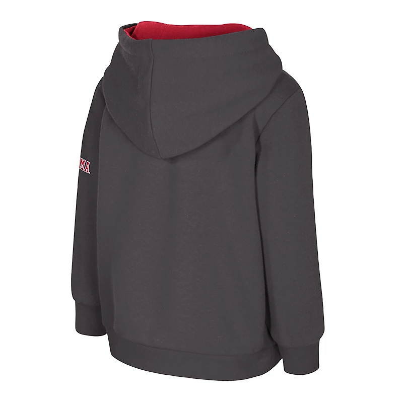 Toddler Colosseum  Charcoal Oklahoma Sooners Big Logo Volume Fleece Pullover Hoodie