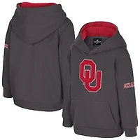 Sweat à capuche en polaire gros logo Colosseum Charcoal Oklahoma Sooners pour tout-petit