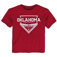 T-shirt de softball cramoisi pour tout-petits Oklahoma Sooners