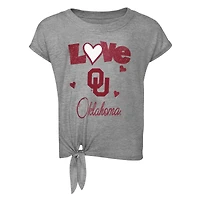Ensemble t-shirt et legging Oklahoma Sooners Forever Love Team gris chiné/cramoisi pour tout-petit