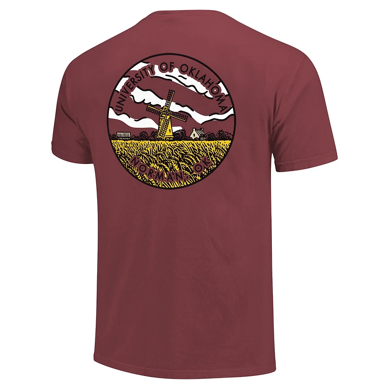 Unisex Crimson Oklahoma Sooners Scenic Comfort Colors T-Shirt