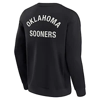 Unisex Fanatics Black Oklahoma Sooners Super Soft Pullover Crew Sweatshirt