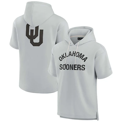 Unisex Fanatics Gray Oklahoma Sooners Elements Super Soft Fleece Short Sleeve Pullover Hoodie