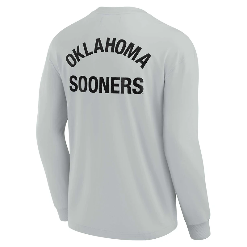 Unisex Fanatics Gray Oklahoma Sooners Elements Super Soft Long Sleeve T-Shirt