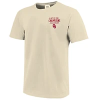 Unisex Image One Cream Oklahoma Sooners 2026 NCAA Baseball Men's College World Series Champions Mascot Overlay T-Shirt