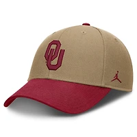Casquette unisexe Jordan Brand beige/cramoisi Oklahoma Sooners Primetime Rise Dri-FIT ajustable