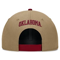 Casquette unisexe Jordan Brand beige/cramoisi Oklahoma Sooners Primetime Rise Dri-FIT ajustable