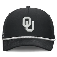 Casquette unisexe Jordan Brand noire Oklahoma Sooners Rope Rise ajustable