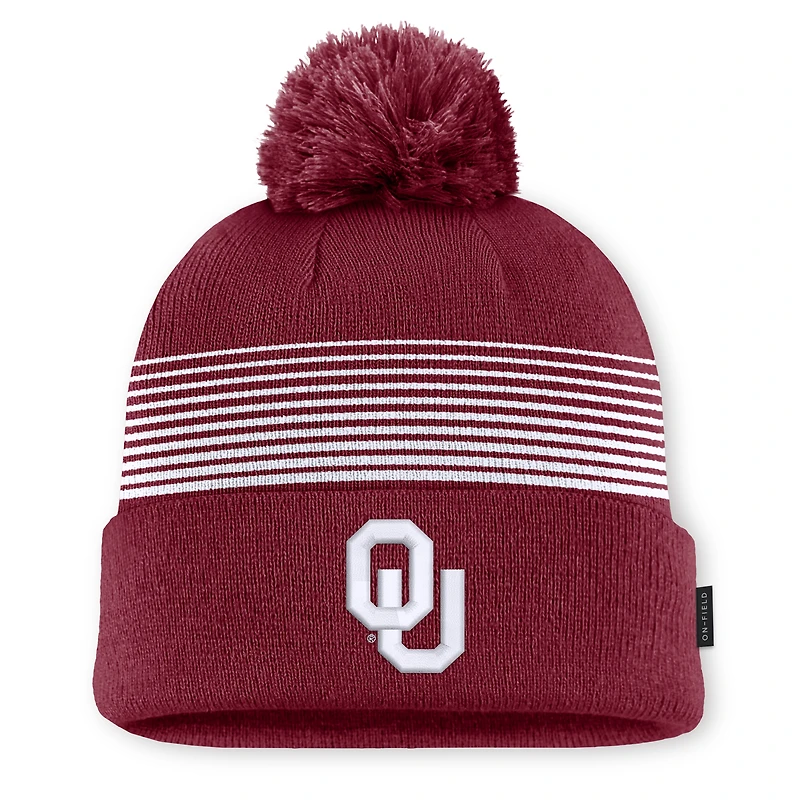 Bonnet unisexe Jordan Brand Crimson Oklahoma Sooners 2026 On-Field avec pompon