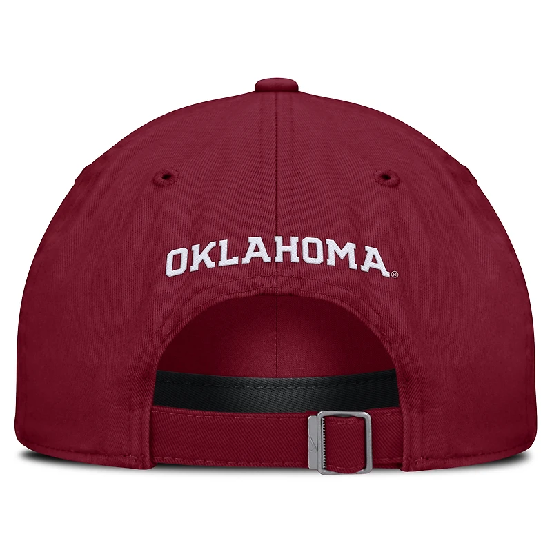 Casquette unisexe Jordan Brand Crimson Oklahoma Sooners 2026 Sideline Club ajustable
