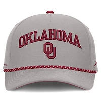 Casquette unisexe Jordan Brand grise Oklahoma Sooners Primetime Rise Rope ajustable