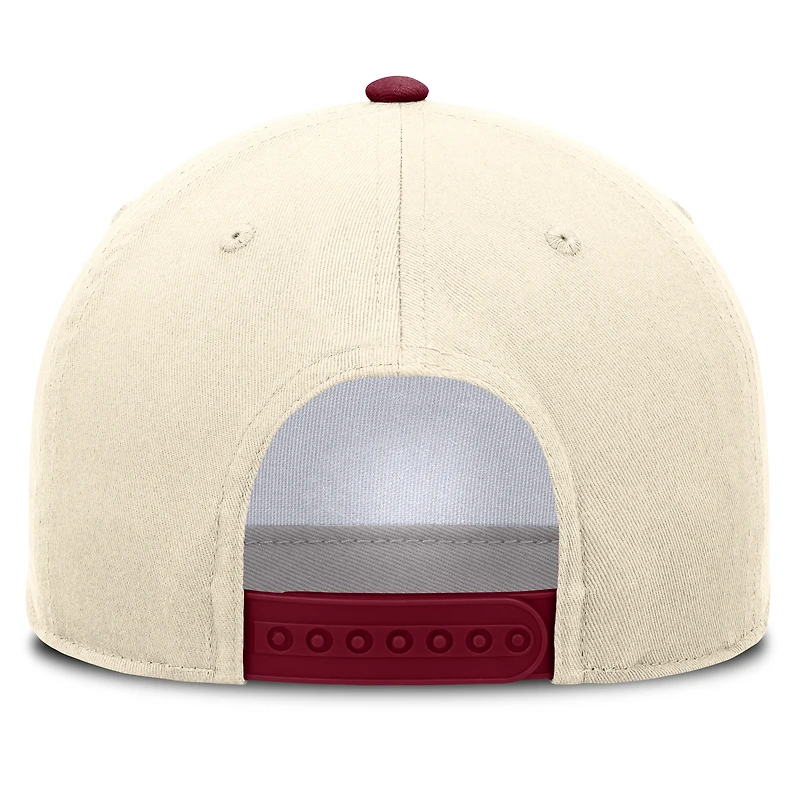 Unisex Jordan Brand Natural/Crimson Oklahoma Sooners Campus Prep Rise Adjustable Hat