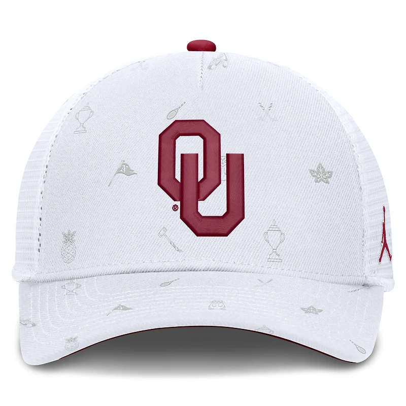Unisex Jordan Brand  White Oklahoma Sooners Country Club Golfin' Rise Trucker Adjustable Hat