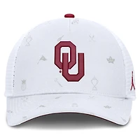 Unisex Jordan Brand  White Oklahoma Sooners Country Club Golfin' Rise Trucker Adjustable Hat