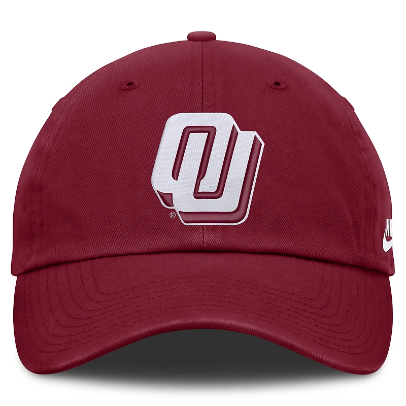 Unisex Nike  Crimson Oklahoma Sooners Legacy Letter Club Adjustable Hat