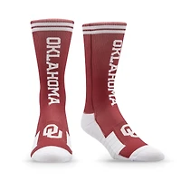 Chaussettes unisexes Strideline Premium Wordmark Crew des Oklahoma Sooners