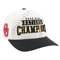 Unisex Zephyr White/Black Oklahoma Sooners 2026 NCAA Baseball Men's College World Series Champions Locker Room Adjustable Hat