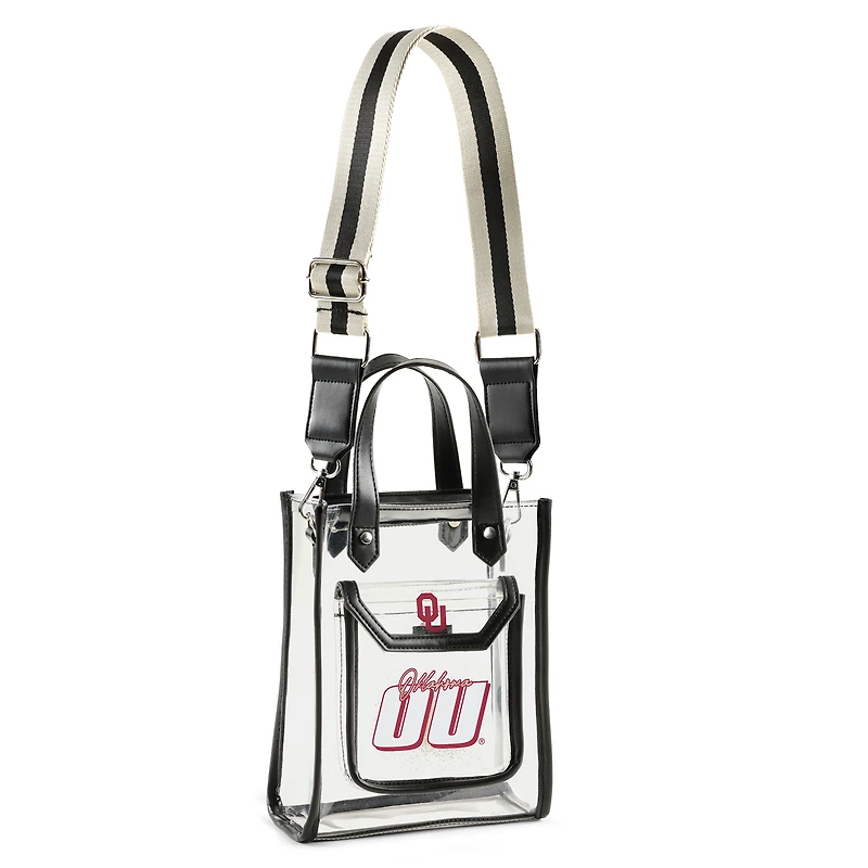 WEAR by Erin Andrews Sac à bandoulière transparent Oklahoma Sooners Stadium avec pochette à monnaie