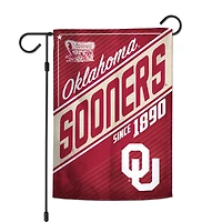 WinCraft Oklahoma Sooners Drapeau de jardin double face avec logo rétro 30,5 x 45,7 cm