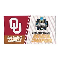 WinCraft Oklahoma Sooners 2026 NCAA Baseball Men's College World Series Champions Locker Room 22" x 42" Double-Sided On-Field Celebration Towel