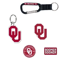 Ensemble de 5 porte-clés et aimants pour réfrigérateur WinCraft Oklahoma Sooners