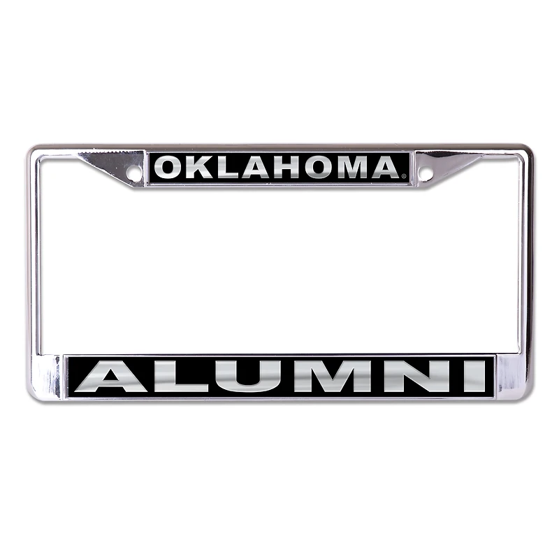 WinCraft Oklahoma Sooners - Cadre de plaque d'immatriculation en métal découpé au laser pour anciens élèves