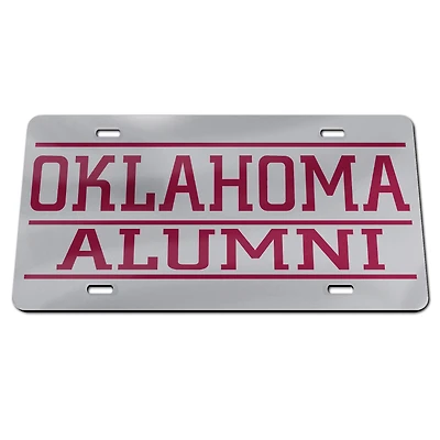 WinCraft Oklahoma Sooners Alumni Silver License Plate