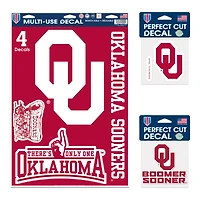 Pack varié d'autocollants WinCraft Oklahoma Sooners