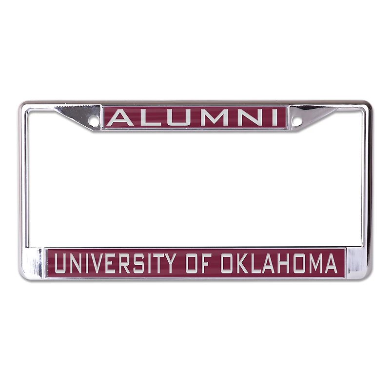 WinCraft Oklahoma Sooners Cadre de plaque d'immatriculation en métal découpé au laser - Oklahoma Alumni
